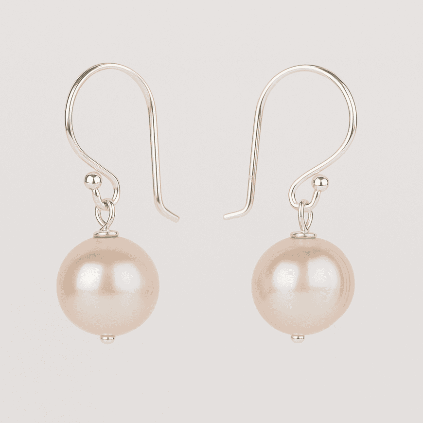 Freshwater Pink Pearls 925 Sterling Silver Earrings