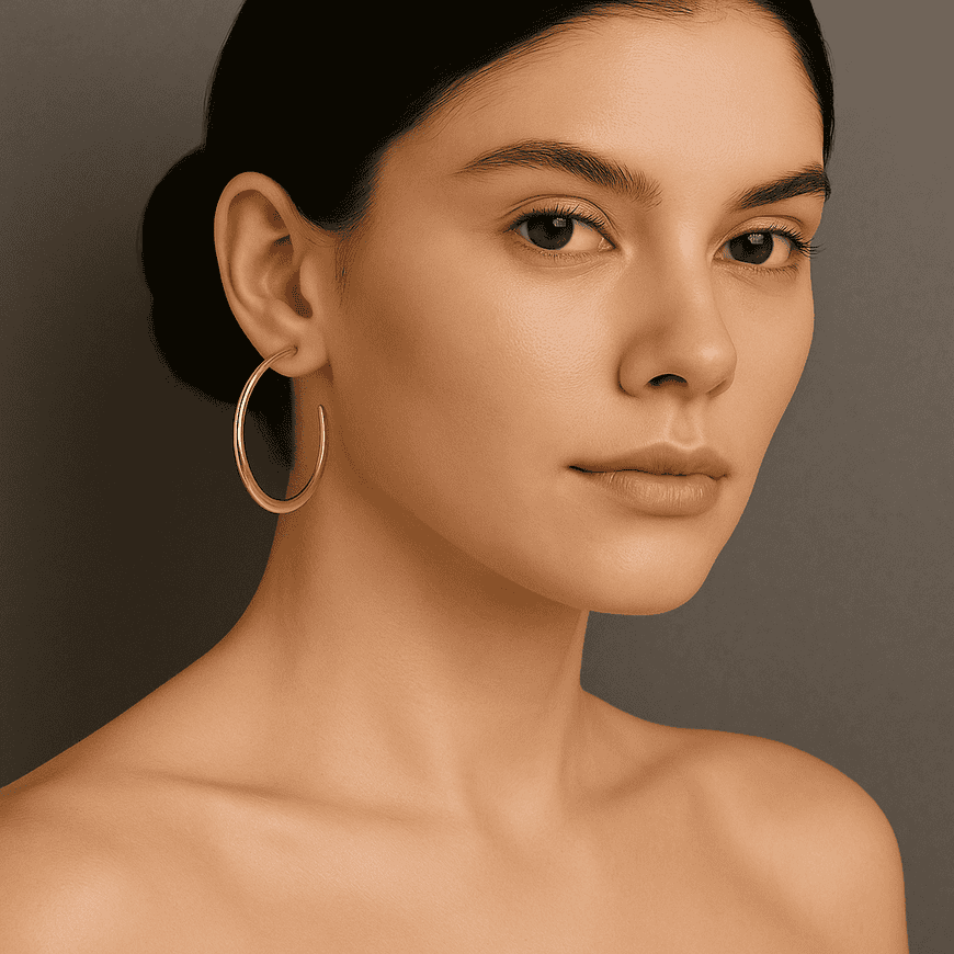 Classic Sterling Silver Curved Upwards Drop Gold Plated Earrings