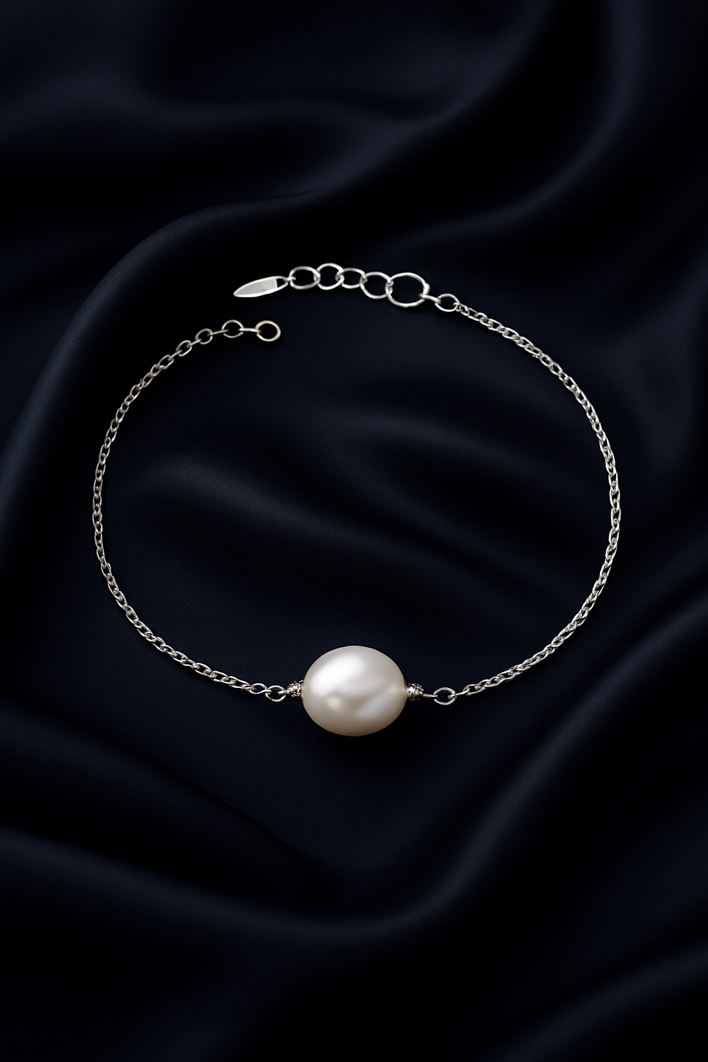 925 Sterling Silver Minimalist Fresh Water Pearl Bracelet
