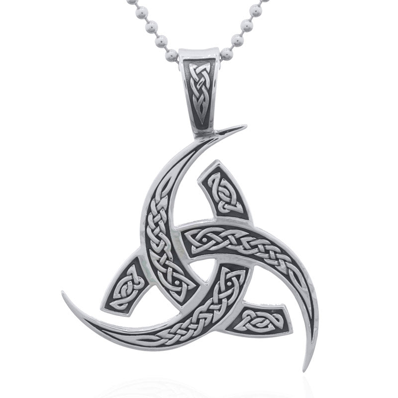 Triple Horn of Odin Sterling Silver Pendant – Viking Symbol
