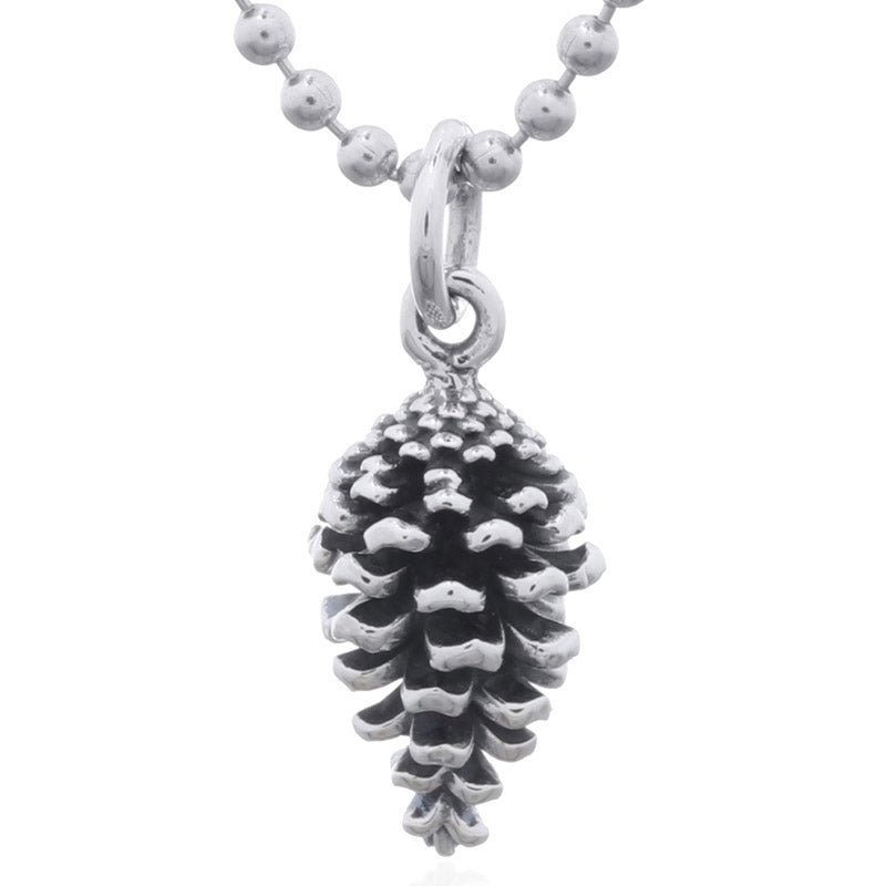 Pinecone Sterling Silver Pendant – Nature-Inspired Design