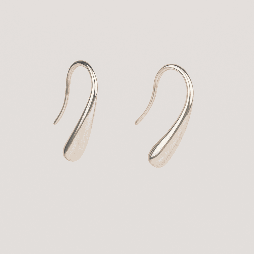 Petite Sterling Silver Water Drop Earrings
