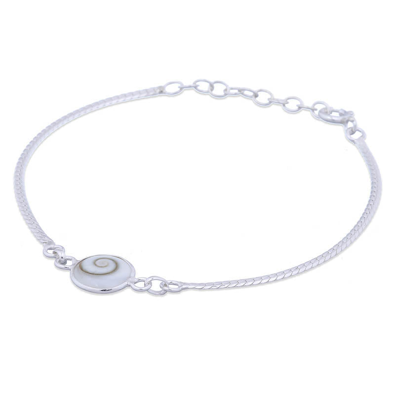 Shiva Eye on Silver Thread Chains Bracelet – Spiritual Elegance