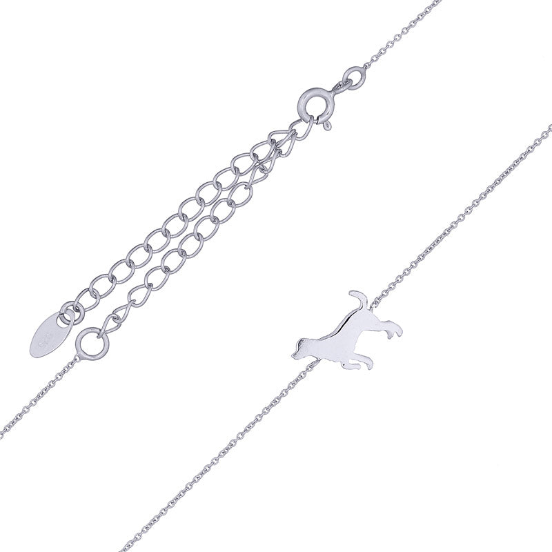 Silver Chain Necklace with Doggy Charm – Pet Lover’s Style