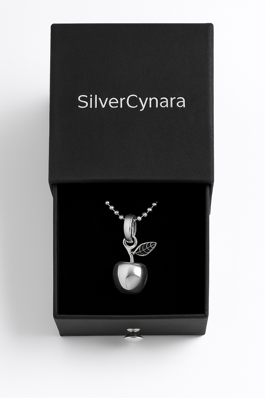 Sterling Silver Apple Pendant