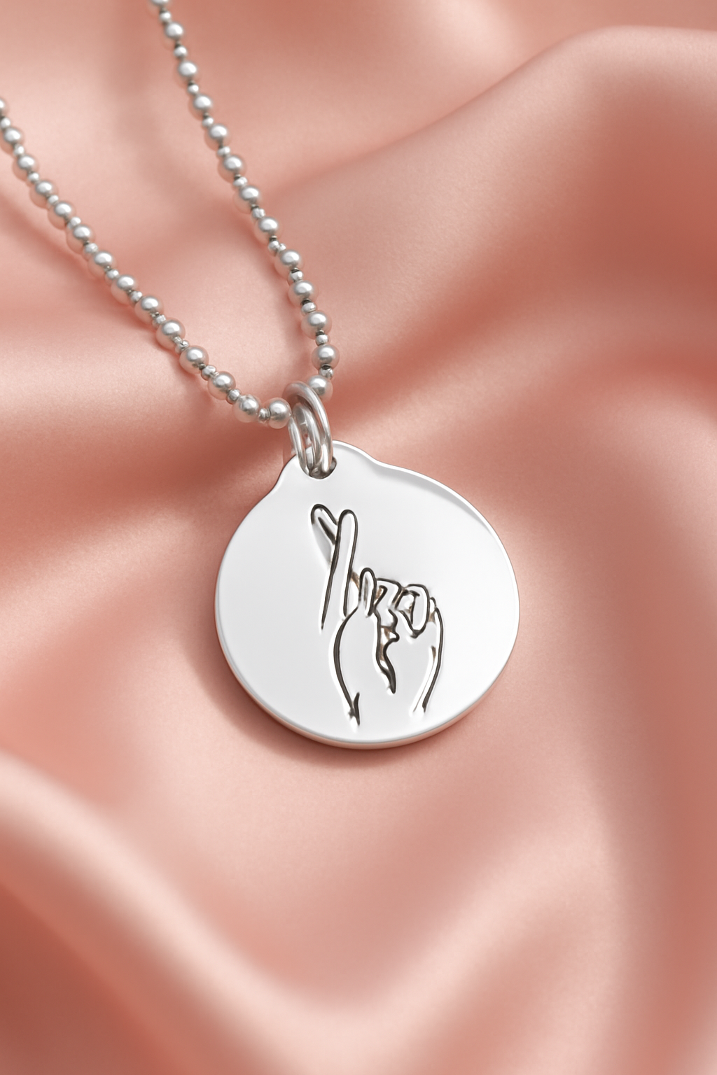 Fingers Crossed Sterling Silver Pendant – Lucky Charm