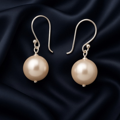 Freshwater Pink Pearls 925 Sterling Silver Earrings
