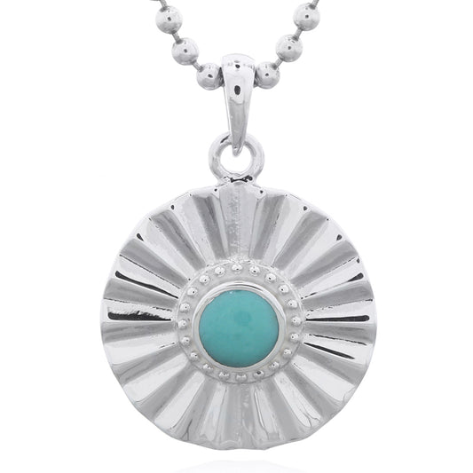 Sun Beam Green Stone 925 Silver Pendant – Radiant Style