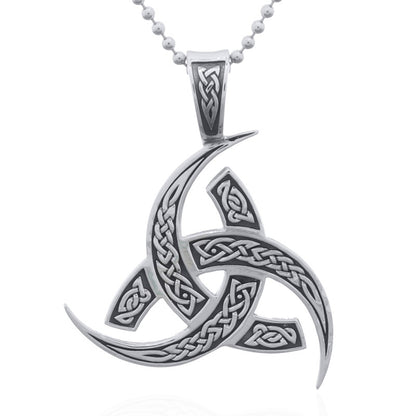 Triple Horn of Odin Sterling Silver Pendant – Viking Symbol