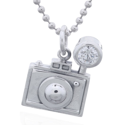 Sterling Silver Film Flash Camera Pendant – Retro Chic