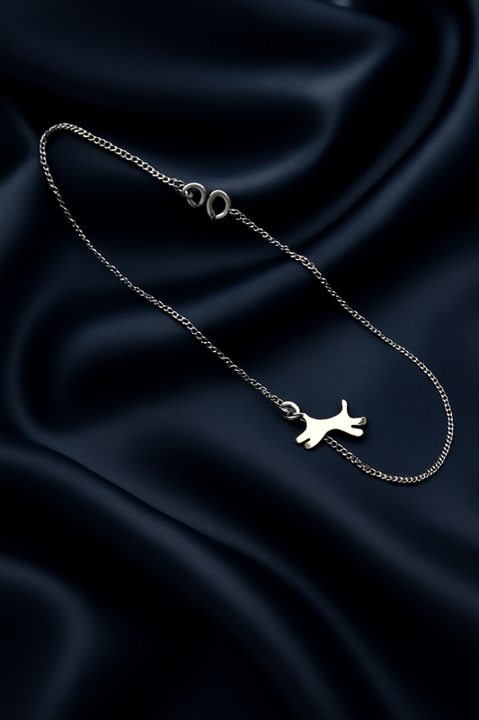 Silver Chain Necklace with Doggy Charm – Pet Lover’s Style