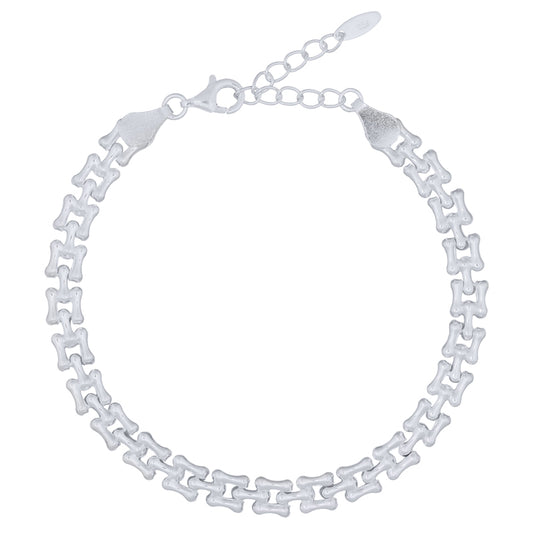 Sterling Silver Fancy Link Chain Bracelet – Modern Classic
