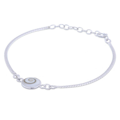 Shiva Eye on Silver Thread Chains Bracelet – Spiritual Elegance