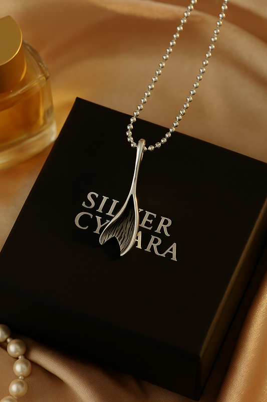 Sterling Silver Tiny Wavy Fish Tail Pendant – Ocean Spirit