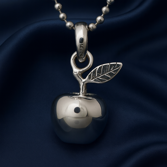 Sterling Silver Apple Pendant