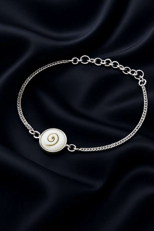 Shiva Eye on Silver Thread Chains Bracelet – Spiritual Elegance