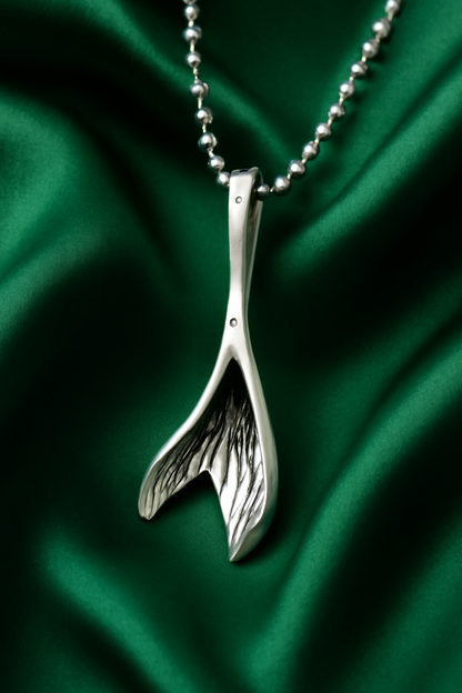 Sterling Silver Tiny Wavy Fish Tail Pendant – Ocean Spirit
