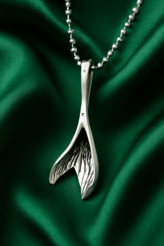 Sterling Silver Tiny Wavy Fish Tail Pendant – Ocean Spirit